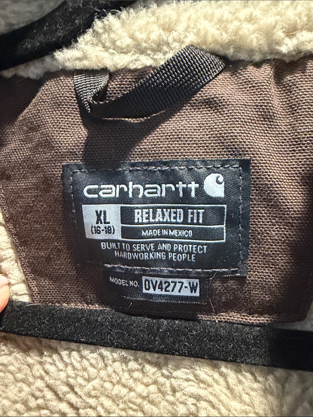 Carhartt Dark Brown Canvas Sherpa Vest women’s xl - Picture 2 of 7